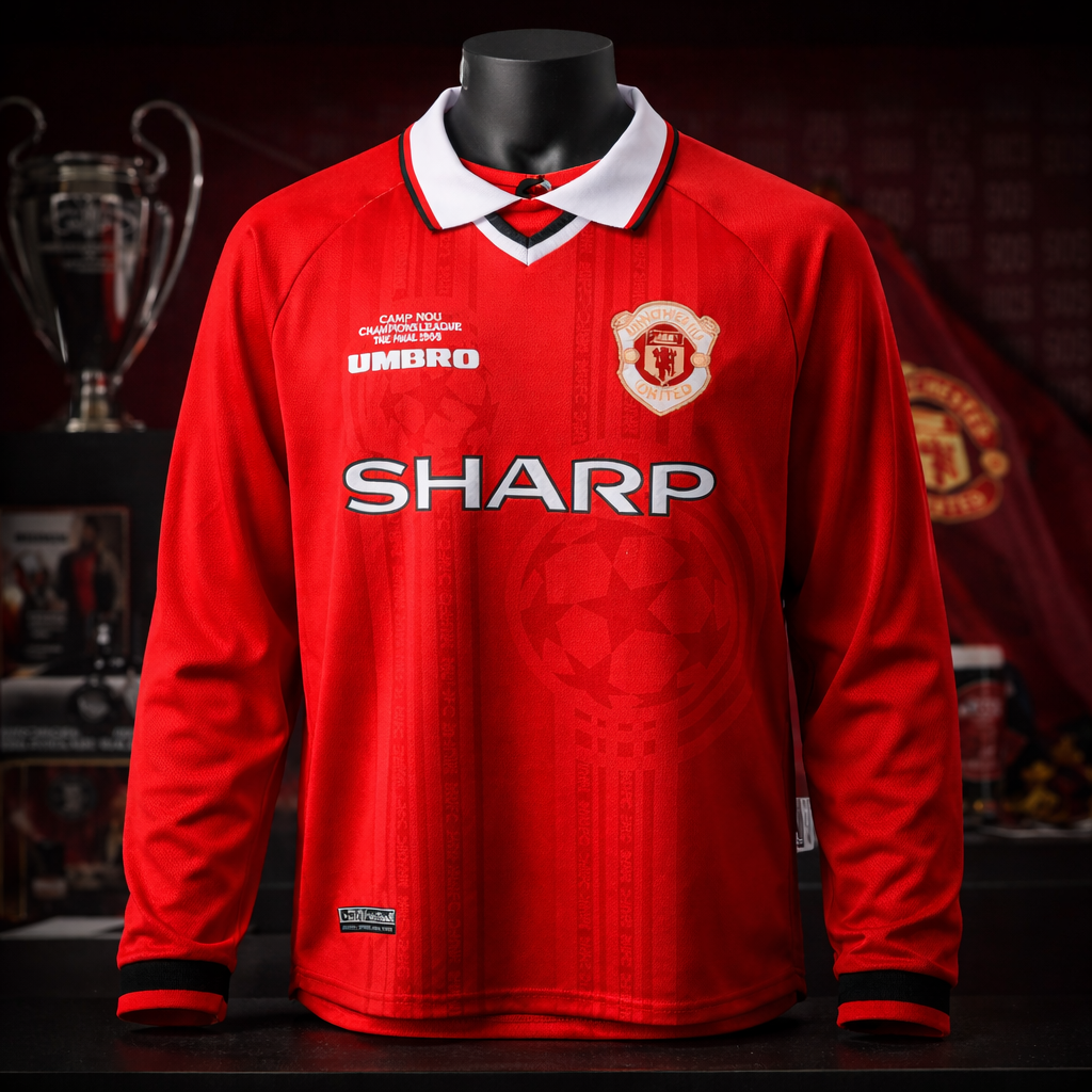 Manchester United Home 1998–1999 Manga Larga